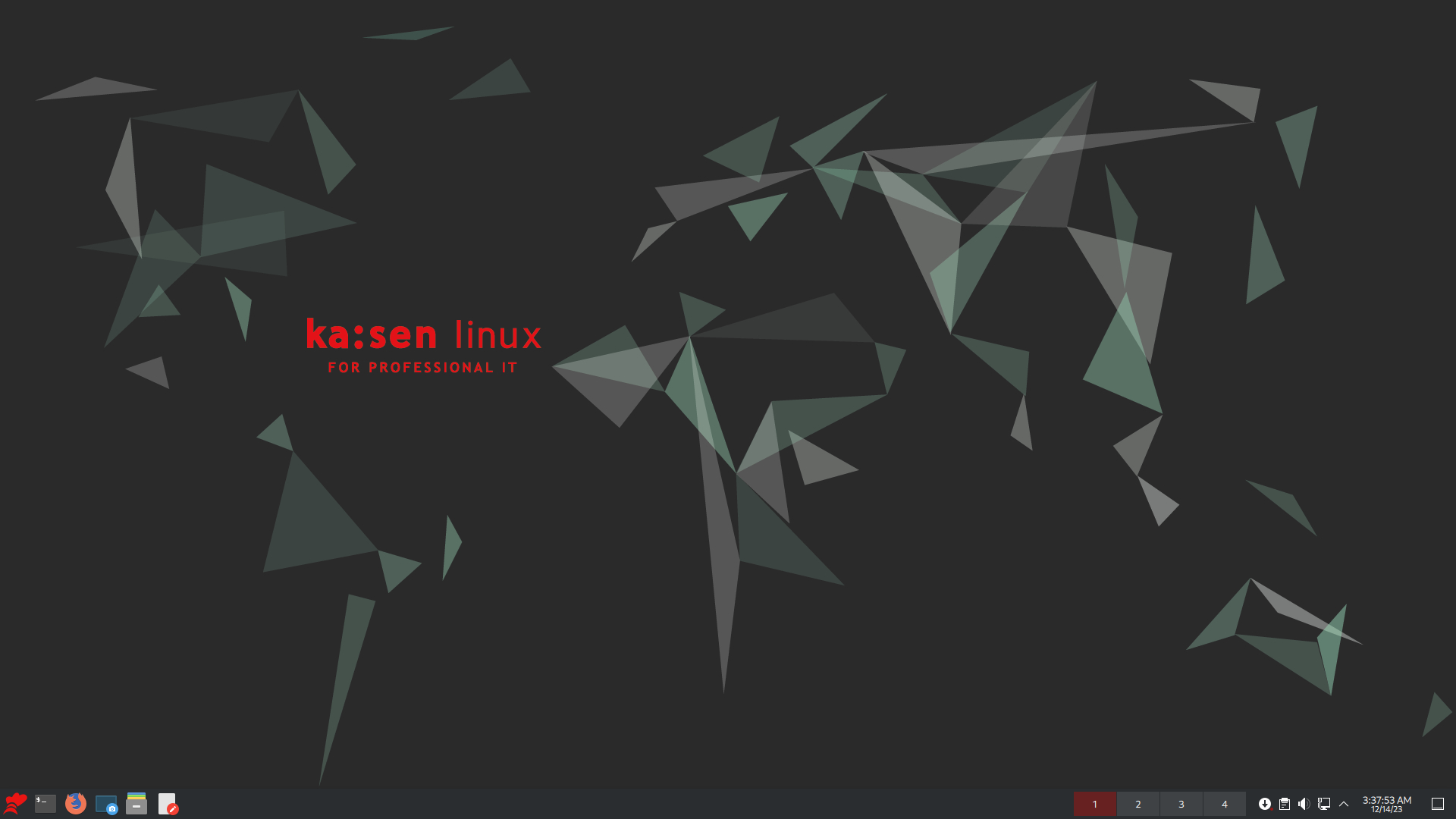 kaisen linux with KDE desktop