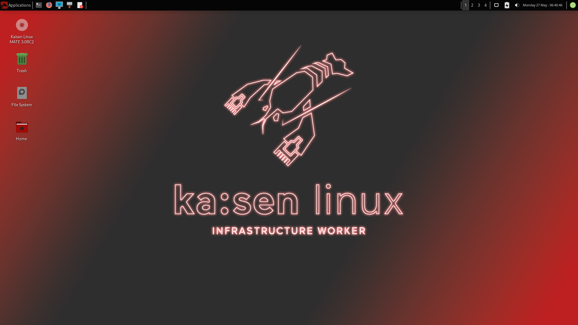 kaisen linux with XFCE desktop