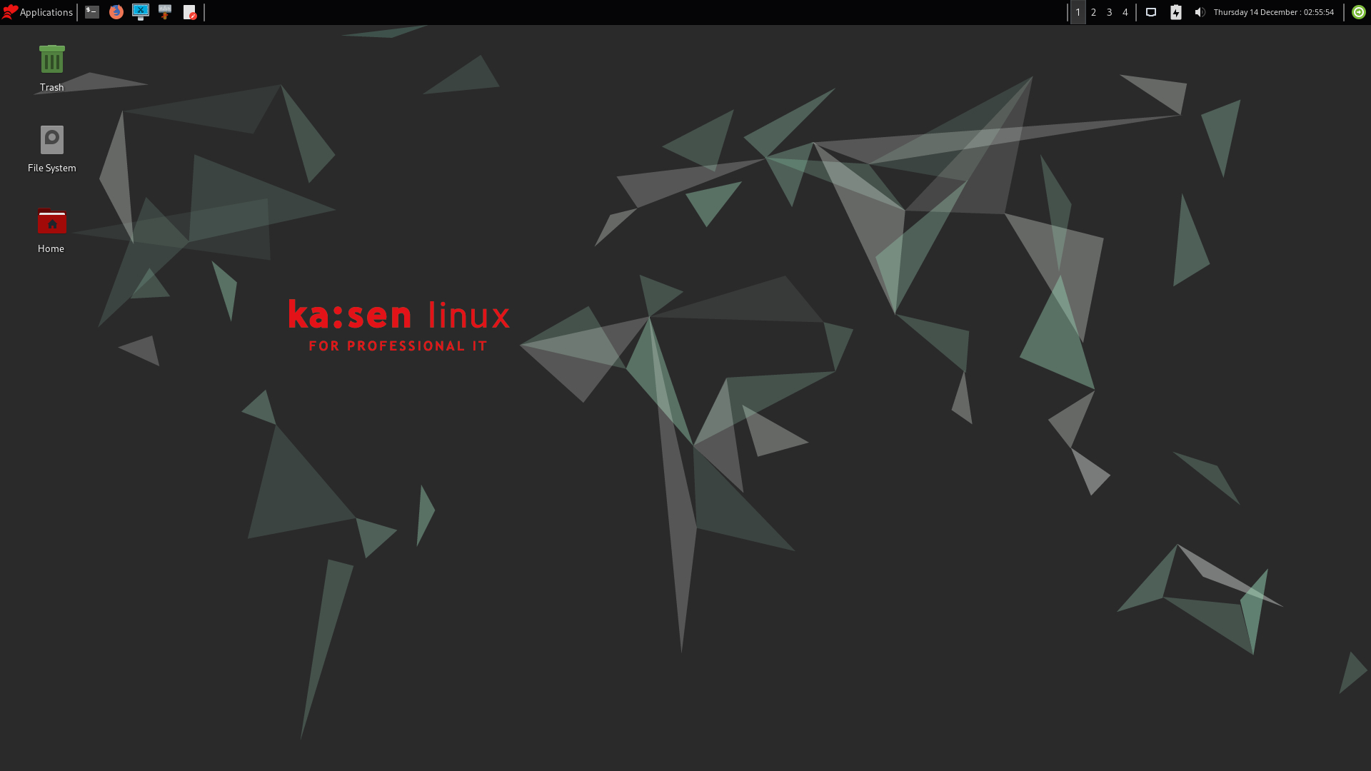 kaisen linux with XFCE desktop